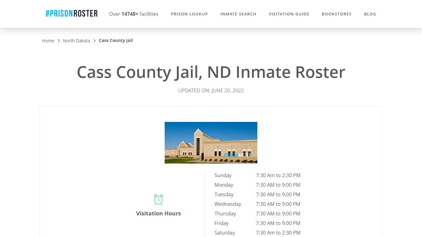 Cass County Jail, ND Inmate Roster